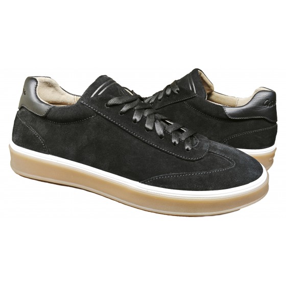 Кросівки чоловічі шкіряні - 2607 black suede