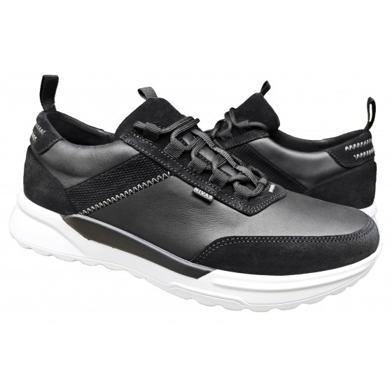 Кросівки чоловічі шкіряні - 2615 black Кросівки чоловічі шкіряні - 2615 black