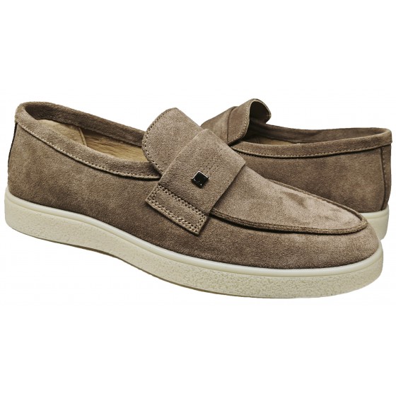 Лофер чоловічий шкіряний - 2609 beige suede