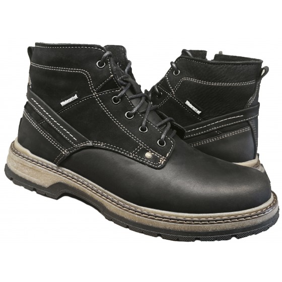 Черевики зимові чоловічі шкіра чорний крейзі плюс нубук - N-1 Crazy Black and Nubuck Черевики зимові чоловічі шкіра чорний крейзі плюс нубук - N-1 Crazy Black and Nubuck