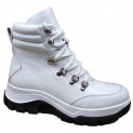 Черевики жіночі шкіряні білі - 24 white