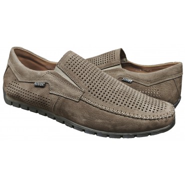 Мокасин мужской кожаный перфорация