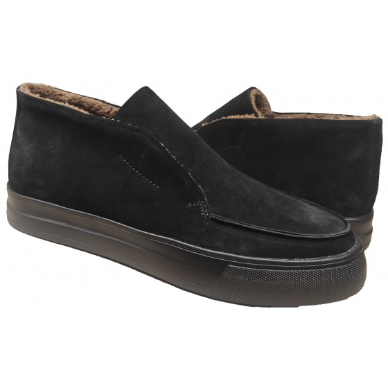 Лофери чоловічі шкіряні велюр - Loafer No. 2531 black velour Лофери чоловічі шкіряні велюр - Loafer No. 2531 black velour