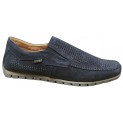 Мокасин чоловічий шкіряний перфорація - A-16 nubuck blue perforation Мокасин чоловічий шкіряний перфорація - A-16 nubuck blue perforation