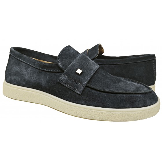 Лофер чоловічий шкіряний - 2609 blue suede