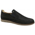 Туфлі чоловічі шкіряні синій нубук перфорація - 017 nubuck blue perforation