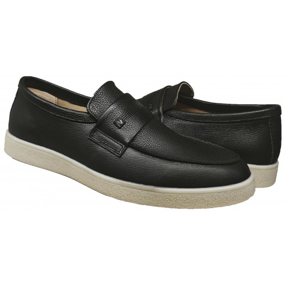 Лоферы мужские кожаные - 2609, embossed front Лоферы мужские кожаные - 2609, embossed front