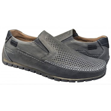 Мокасины мужские кожаные перфорация