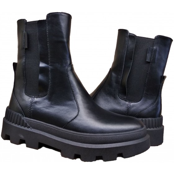 Черевики жіночі шкіряні - 020 black