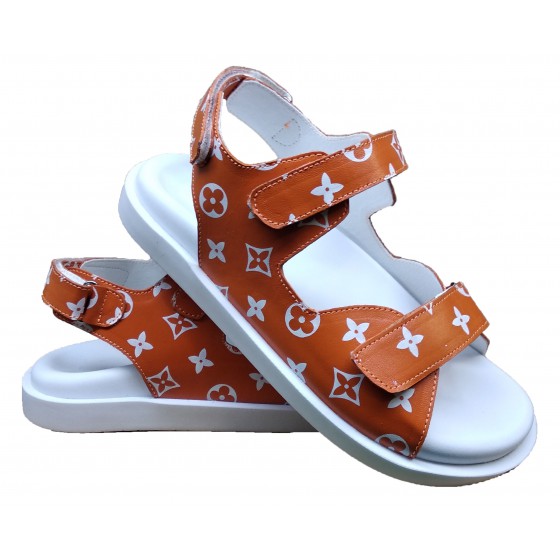 Сандалії жіночі шкіряні помаранчеві - M-28 leather orange